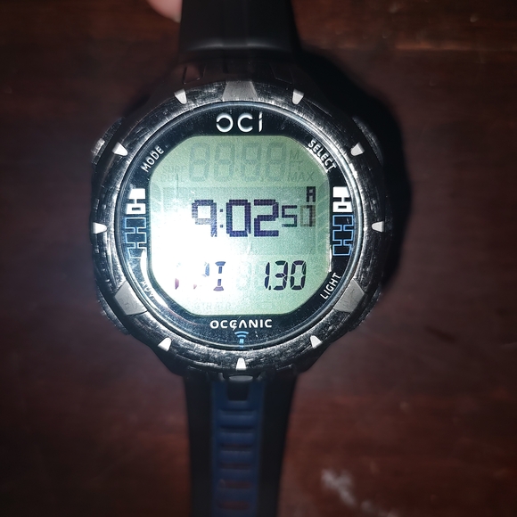 Black And Blue Dive Computer Watch